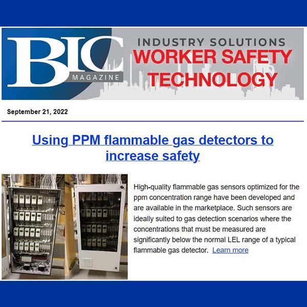BIC Article: Improved Safety Measures Using PPM Flammable Detectors